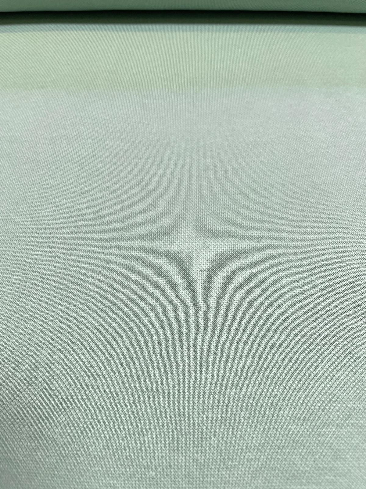 Strick Jacquard grün uni